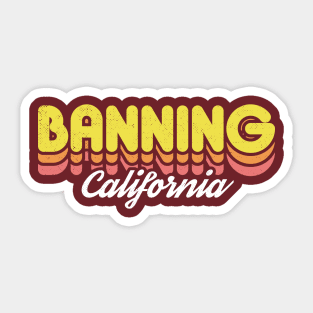 Retro Banning California Sticker